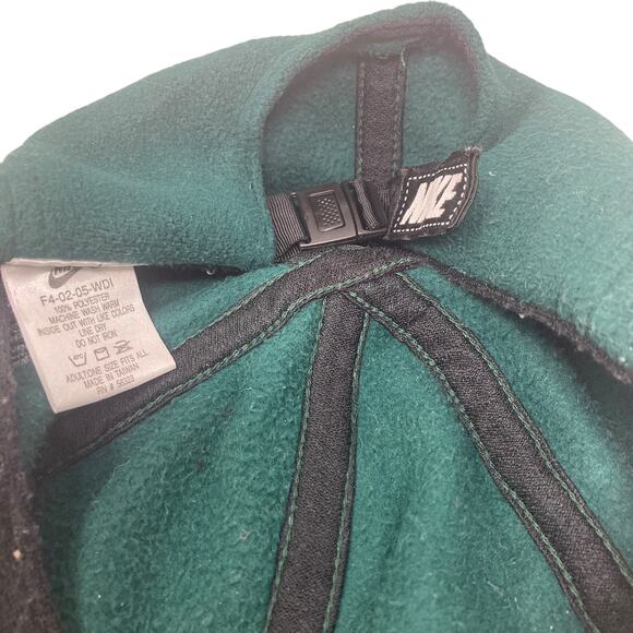 Vintage Nike Fleece Hat Mens One Size Forrest Green Adjustable - Picture 8 of 11